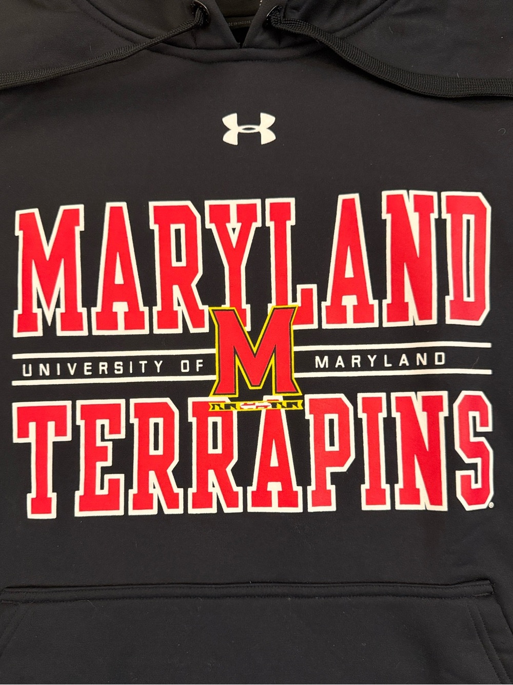 Under Armour Maryland Terrapins Hoodie University of Maryland Black Large
